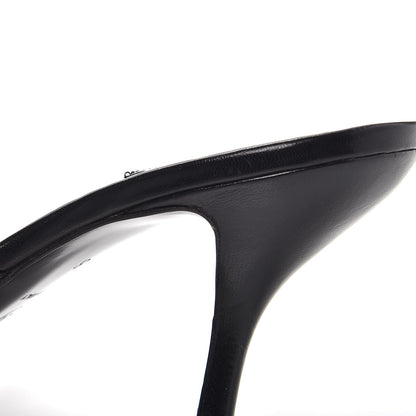 Chanel Canvas Calfskin Cap Toe Mules 38 Black Brown 8 of 11