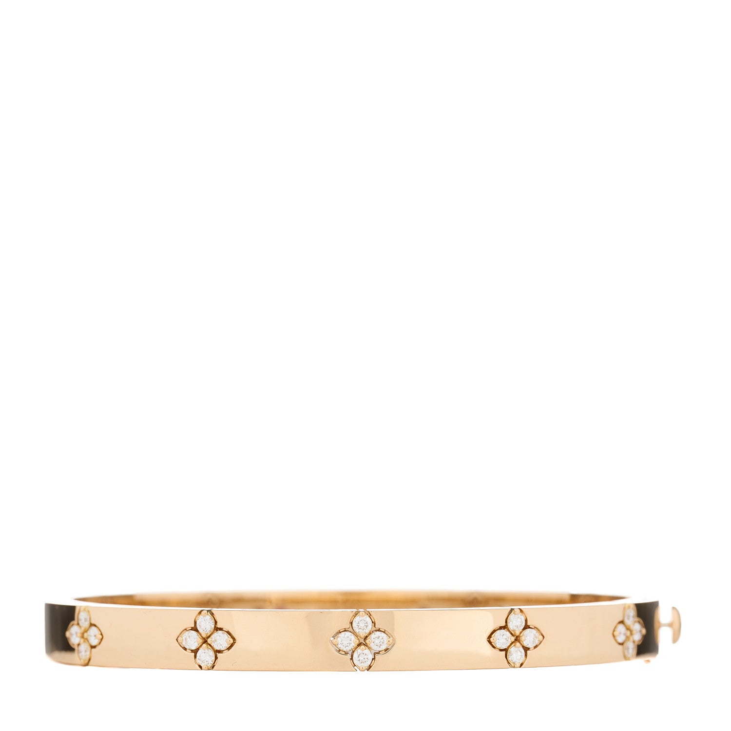 Roberto Coin 18K Rose Gold Diamond Medium Love in Verona Bangle Bracelet 1 of 7