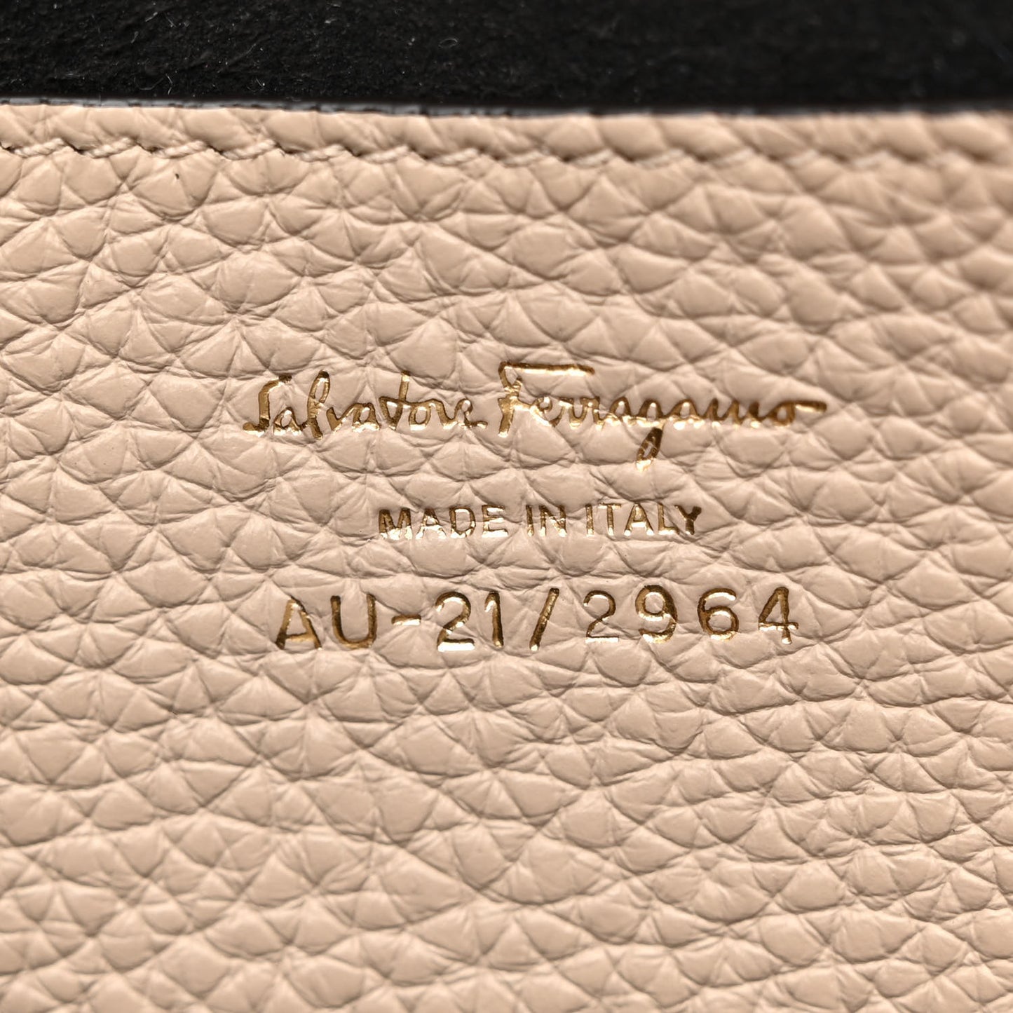 Tumbled Calfskin Gancini Mini Bag Beige