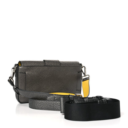 Fendi Cuoio Romano Lux Enamel Selleria Belt Baguette Bag Graphite 3 of 9