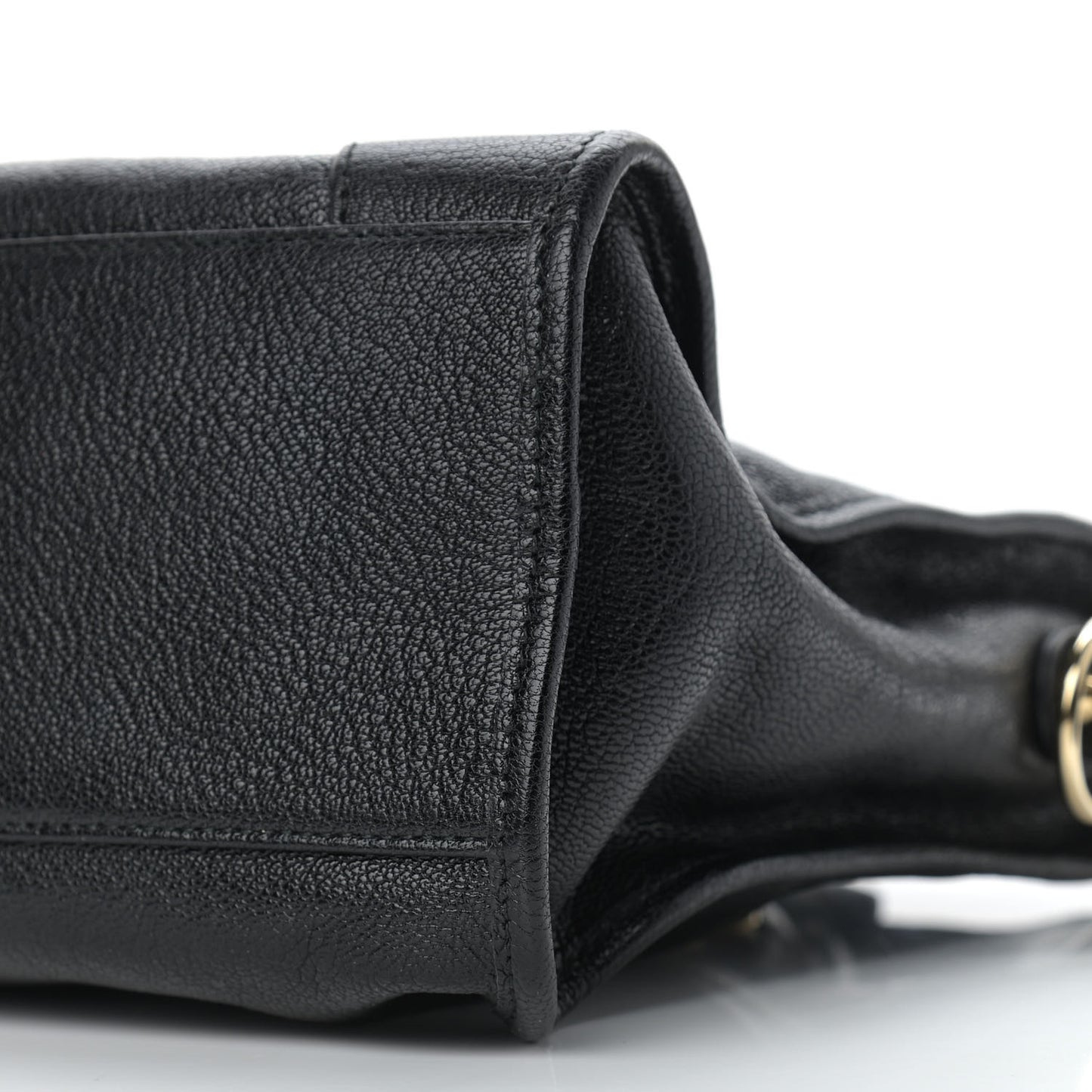 Chevre Gold Metallic Edge Hardware City Black