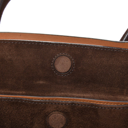 Prada Scamosciato Suede Medium Double Bag Tote Mogano 10 of 13