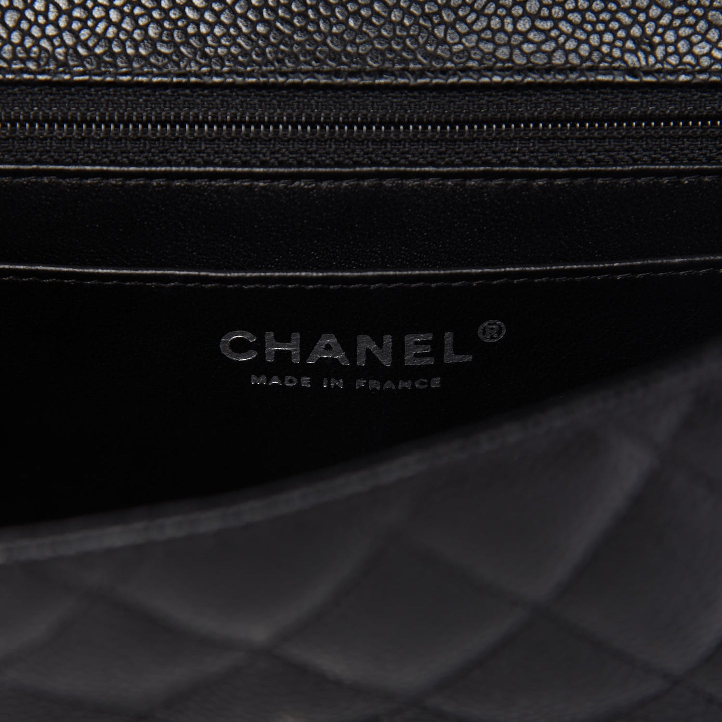 Caviar Quilted Mini Square Flap Black