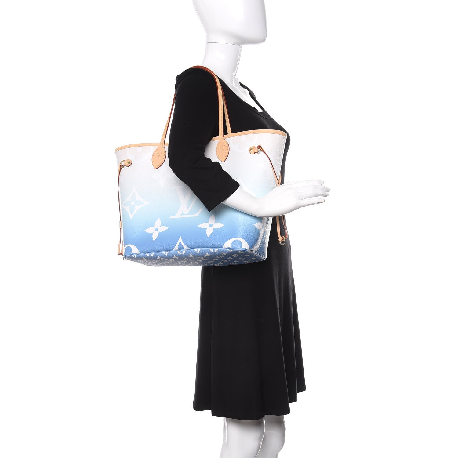 Louis Vuitton Monogram Giant By The Pool Neverfull MM Blue 2 of 10