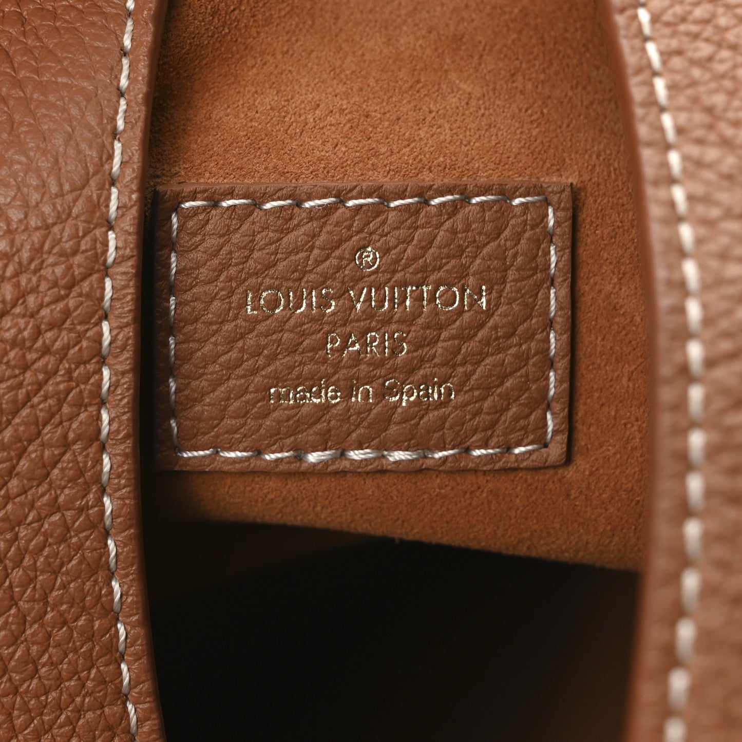 Grained Calfskin Low Key Hobo MM Cognac