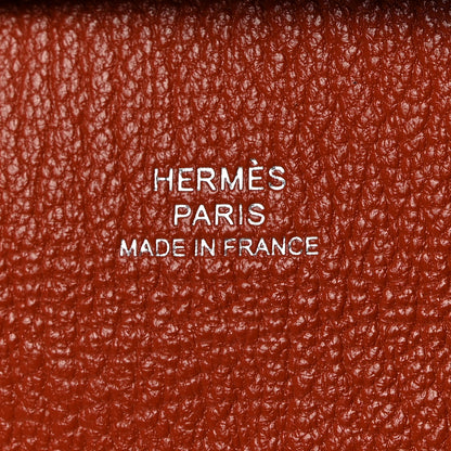 Hermes Chevre Mysore Bastia Verso Coin Purse Bleu Frida Cuivre 4 of 8
