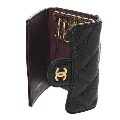 Chanel Caviar Quilted 6 Key Holder Black 6 of 12