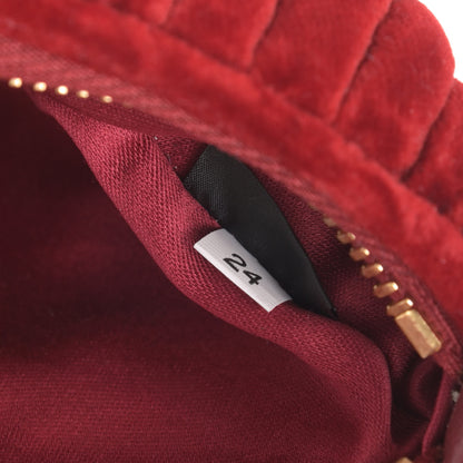 Miu Miu Velluto Matelasse Rider Belt Bag Cherry 9 of 12