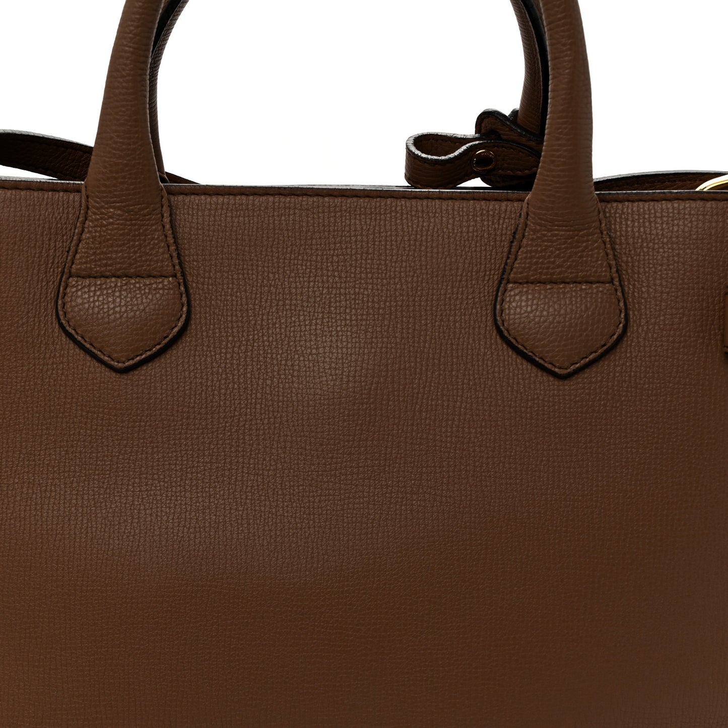 Grainy Calfskin House Check Medium Banner Tote Dark Sand
