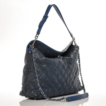 Chanel Caviar Quilted French Riviera Hobo Blue 3 of 9