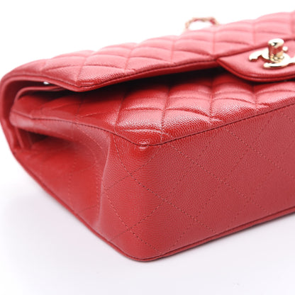 Chanel Caviar Quilted Medium Double Flap Red 8 of 11