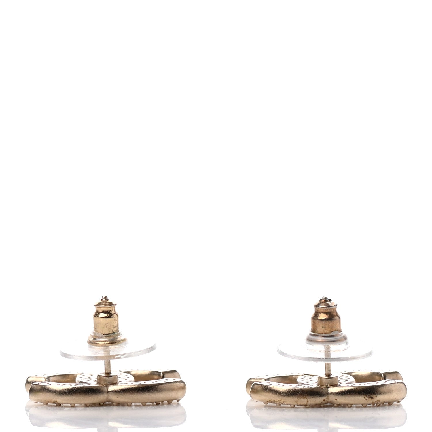 Chanel Crystal CC Earrings Gold 3 of 4