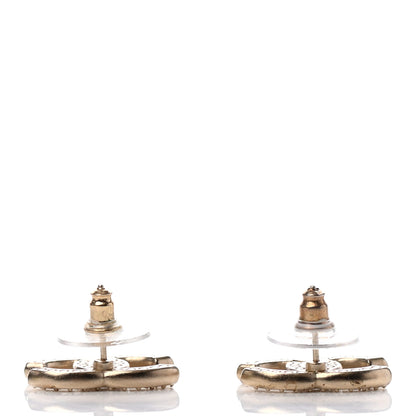 Chanel Crystal CC Earrings Gold 3 of 4