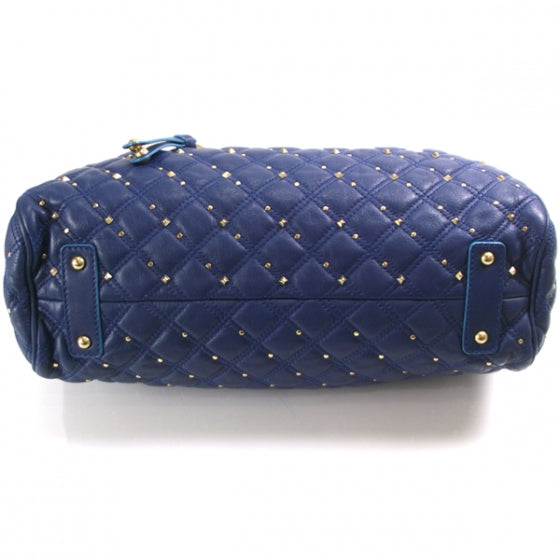 Quilted Leather Stardust Stam Blue