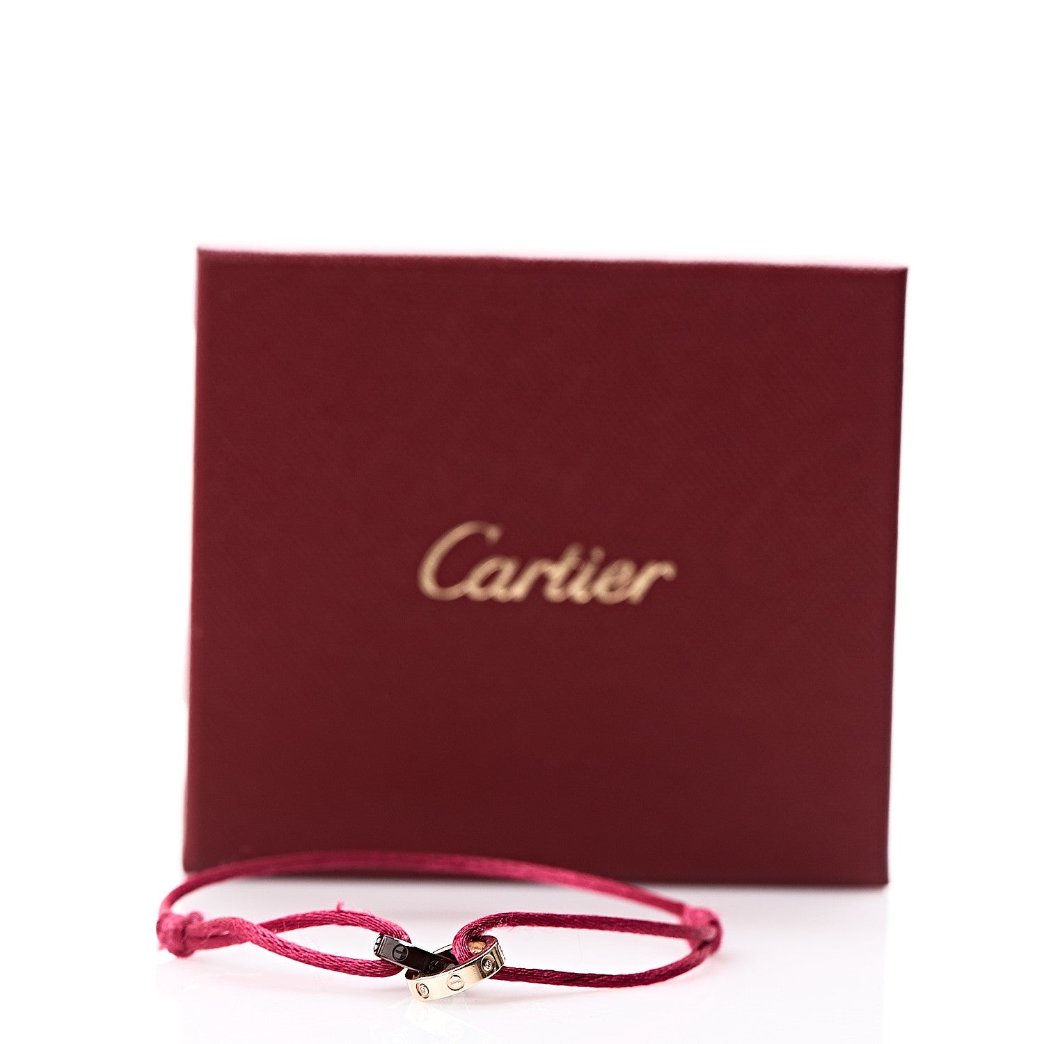 Cartier 18K Pink Gold Ceramic 4 Diamond LOVE Cord Bracelet Magenta 6 of 6