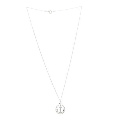 Tiffany Sterling Silver Twist Anchor Charm Pendant Necklace 3 of 6