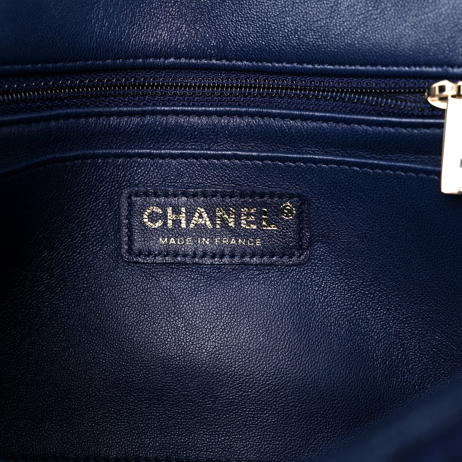 Chanel Woven Jersey Medium Single Flap Navy 6 of 10