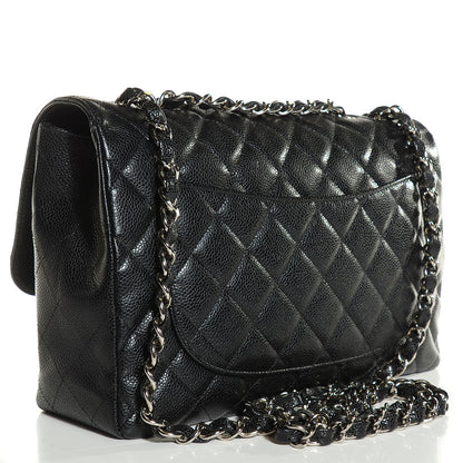 Chanel Caviar Quilted Jumbo Single Flap Black 3 of 8