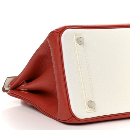 Hermes Togo Eclat Birkin 30 Sanguine White 9 of 10