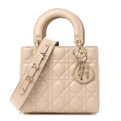 Christian Dior Lambskin Cannage Small My ABCDior Lady Dior Powder Beige 1 of 10