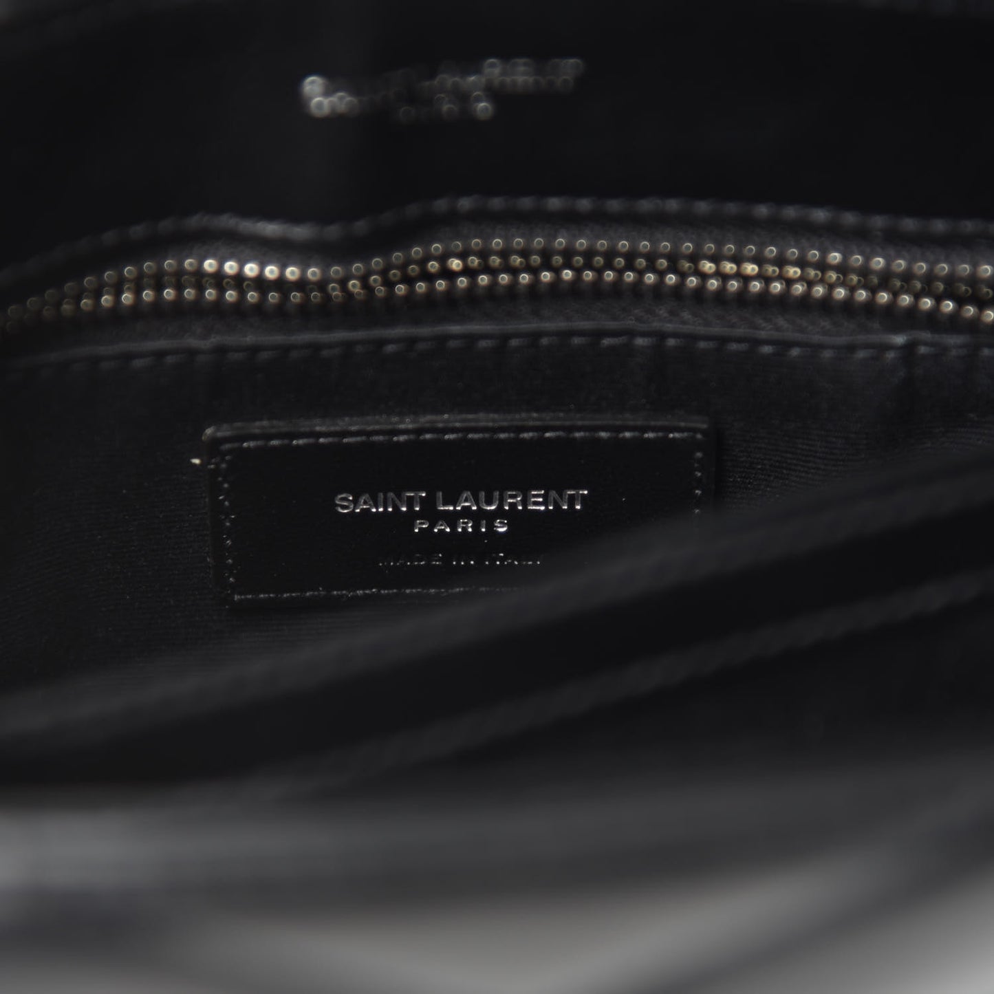 Calfskin Y Quilted Monogram Toy Loulou Crossbody Bag Black