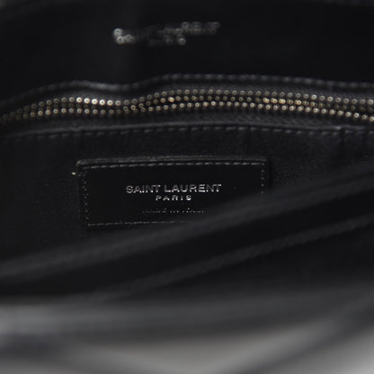 Saint Laurent Calfskin Y Quilted Monogram Toy Loulou Crossbody Bag Black 8 of 12