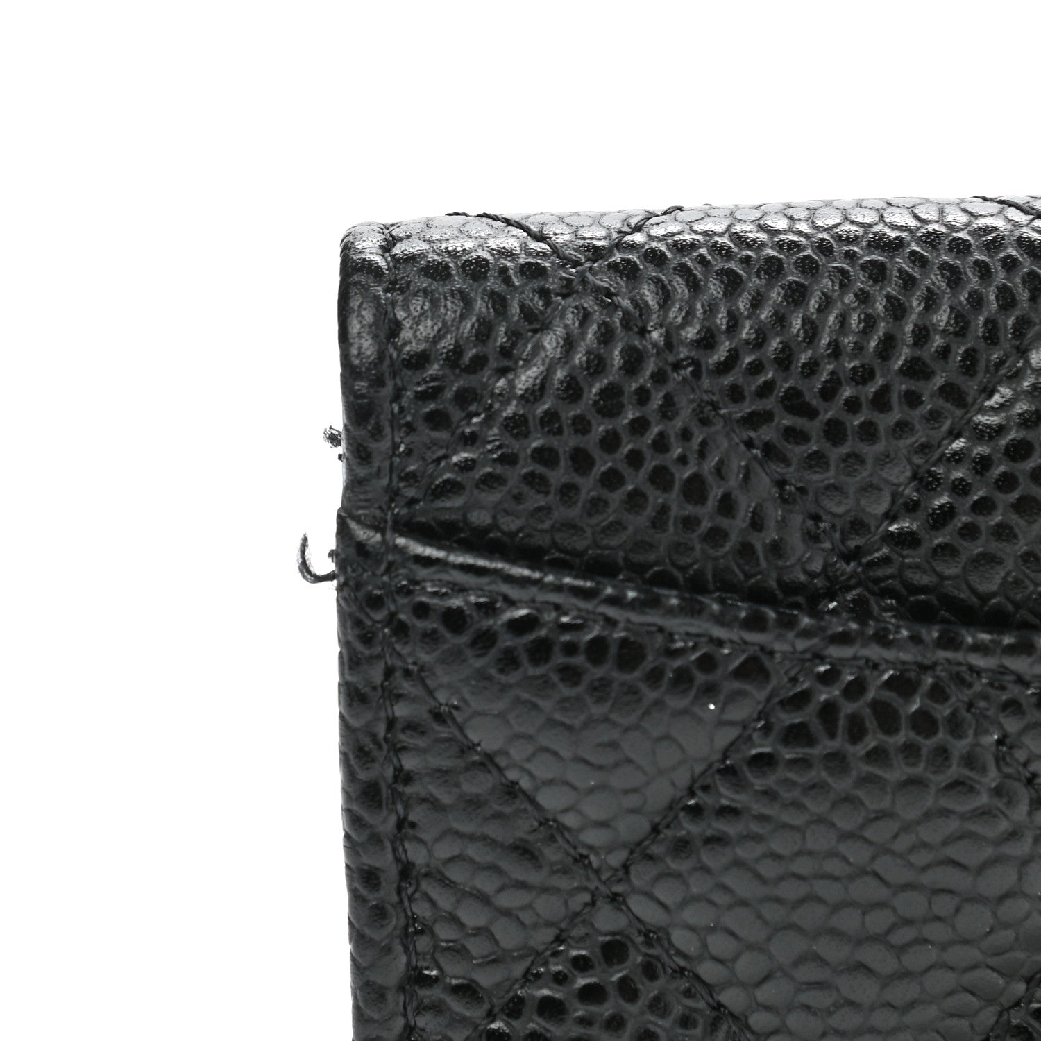 Chanel Caviar Quilted Flap Card Holder Wallet Black 9 of 9