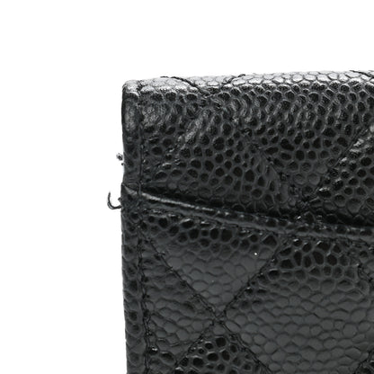Chanel Caviar Quilted Flap Card Holder Wallet Black 9 of 9