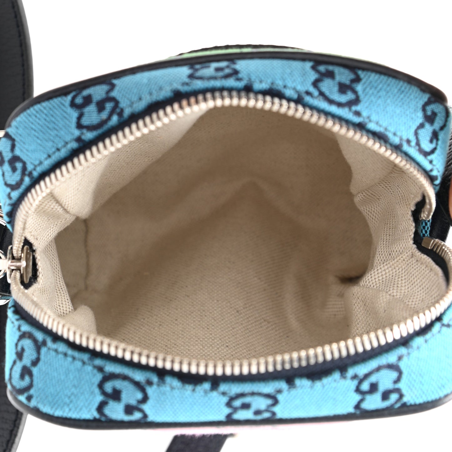 Monogram Multicolor Mini Retro Interlocking G Messenger Blue Rainbow Light Blue