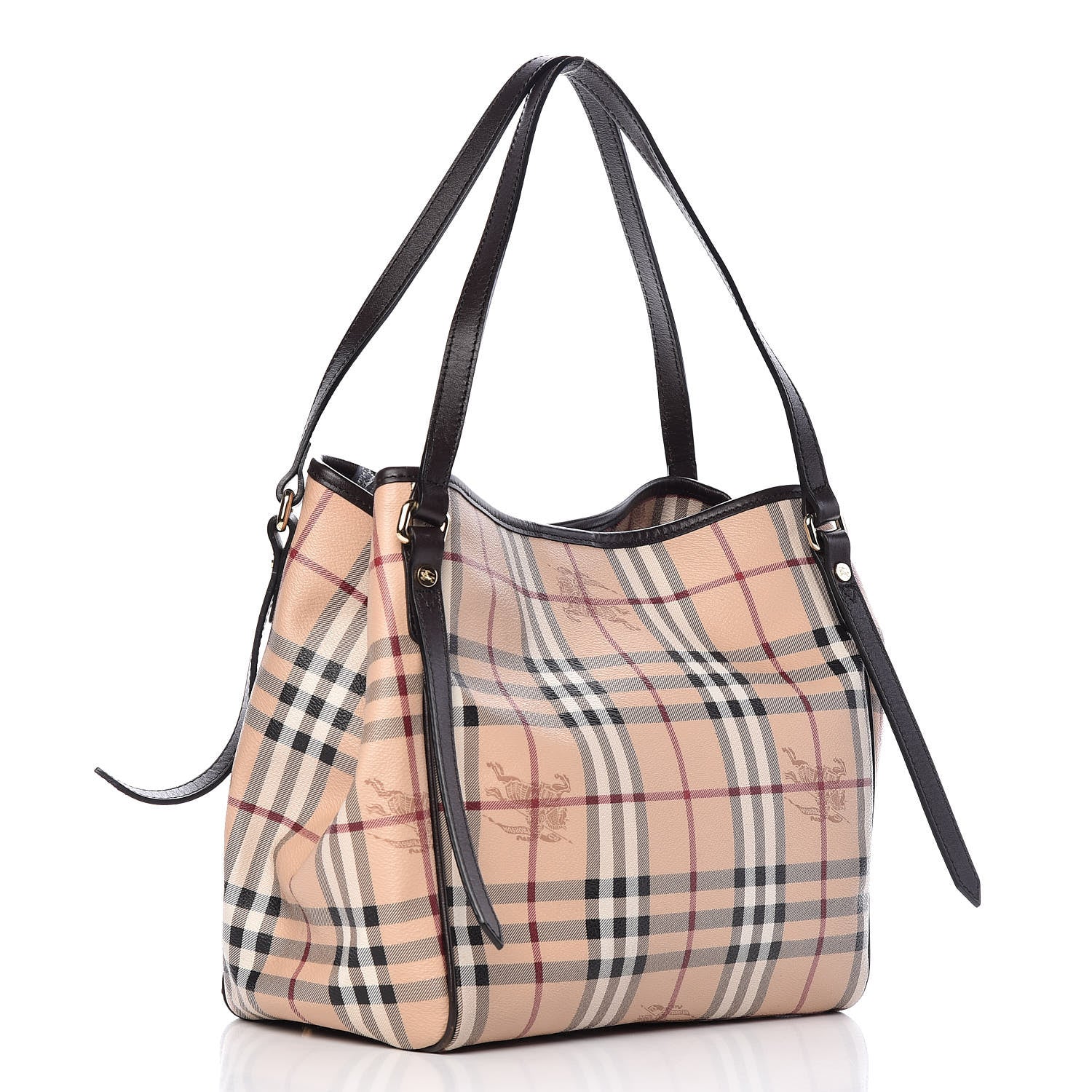 Burberry Haymarket Check Small Canterbury Tote Black 3 of 9