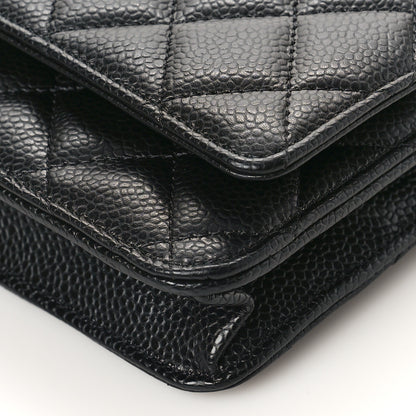 Chanel Caviar Quilted Wallet on Chain WOC Black 9 of 9
