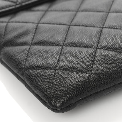 Chanel Caviar Quilted Large Golden Class Pouch Black 7 of 8