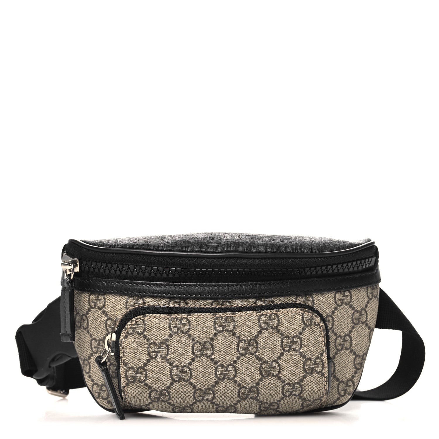 Gucci GG Supreme Monogram Belt Bag Black 1 of 11