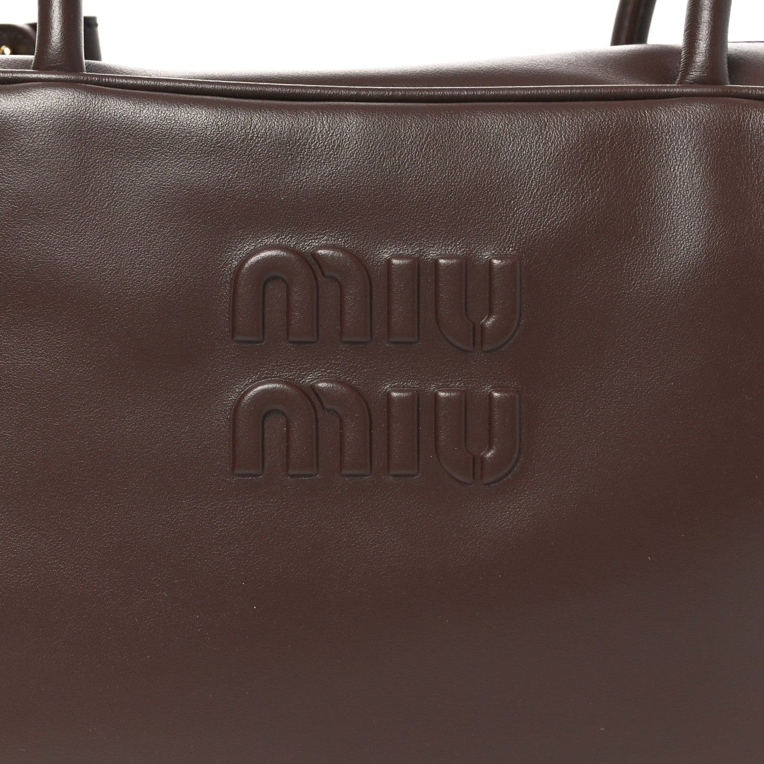 Miu Miu Soft Calf Softy Large Beau Top Handle Bag Radica 7 of 9