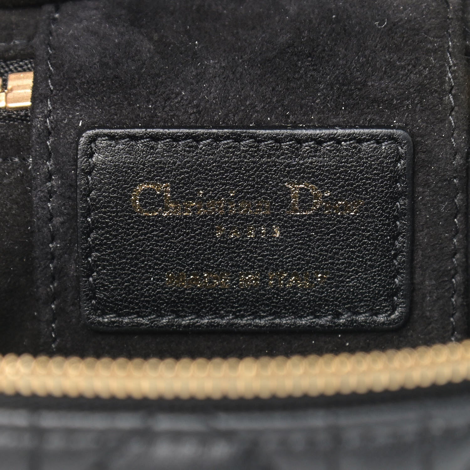 Christian Dior Lambskin Cannage Micro Lady Dior Vanity Case Black 6 of 9