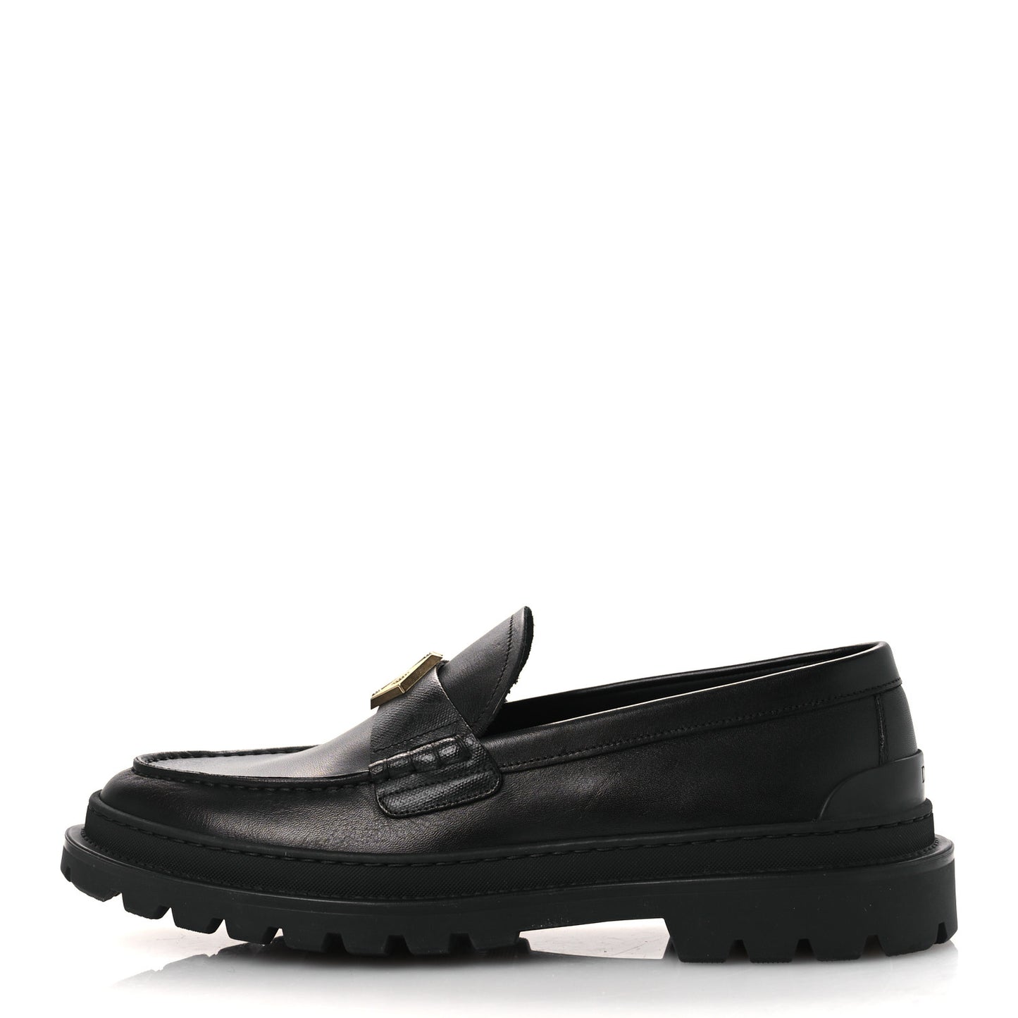 Calfskin CD Diamond Loafers 42 Black