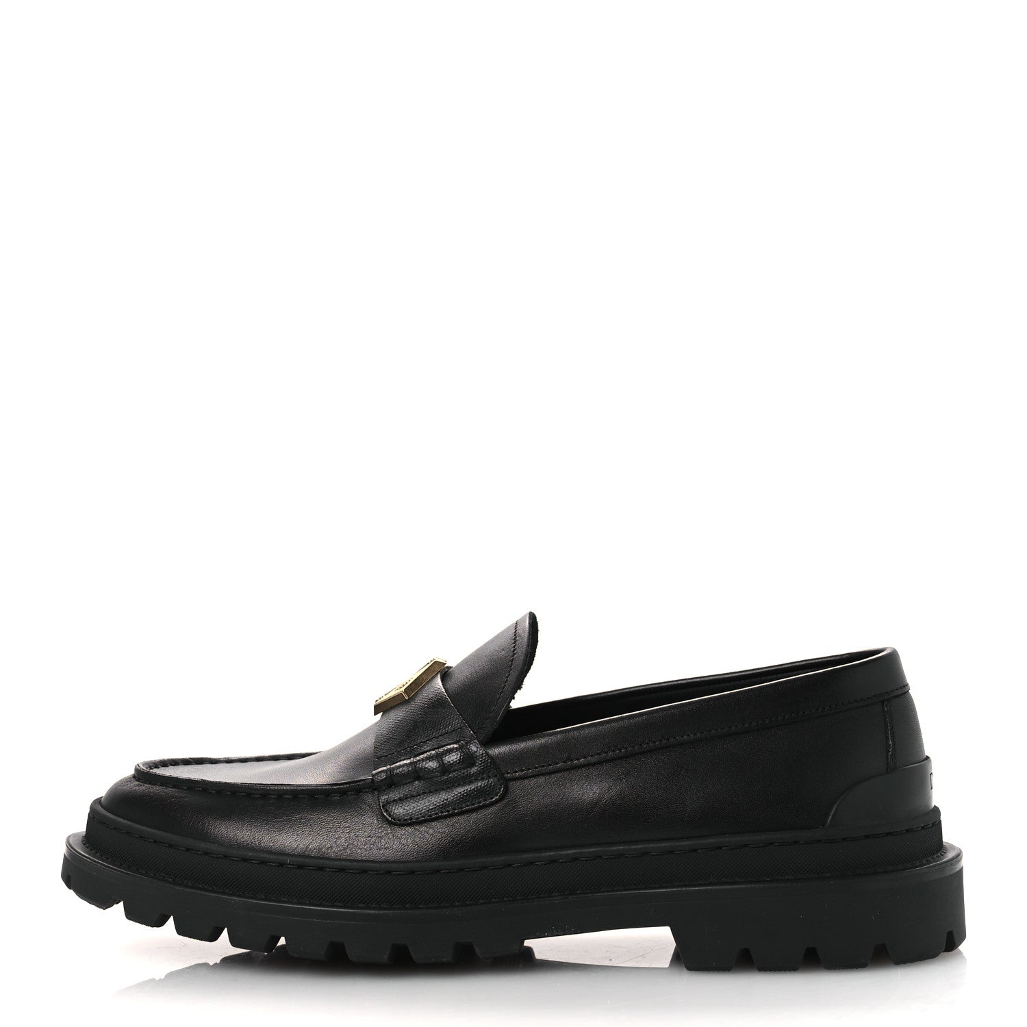 Christian Dior Calfskin CD Diamond Loafers 42 Black 1 of 11