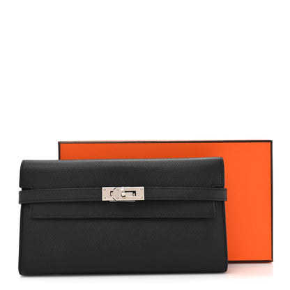 Hermes Epsom Kelly Longue Wallet Black 14 of 14