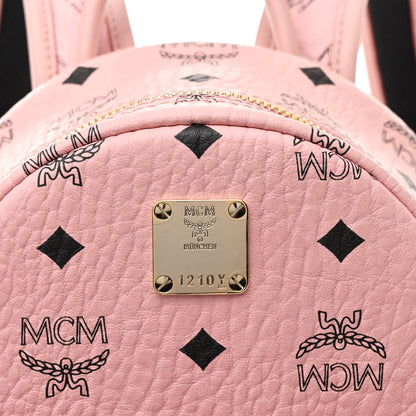 MCM Visetos Side Stud Mini Stark Backpack Pink 8 of 10