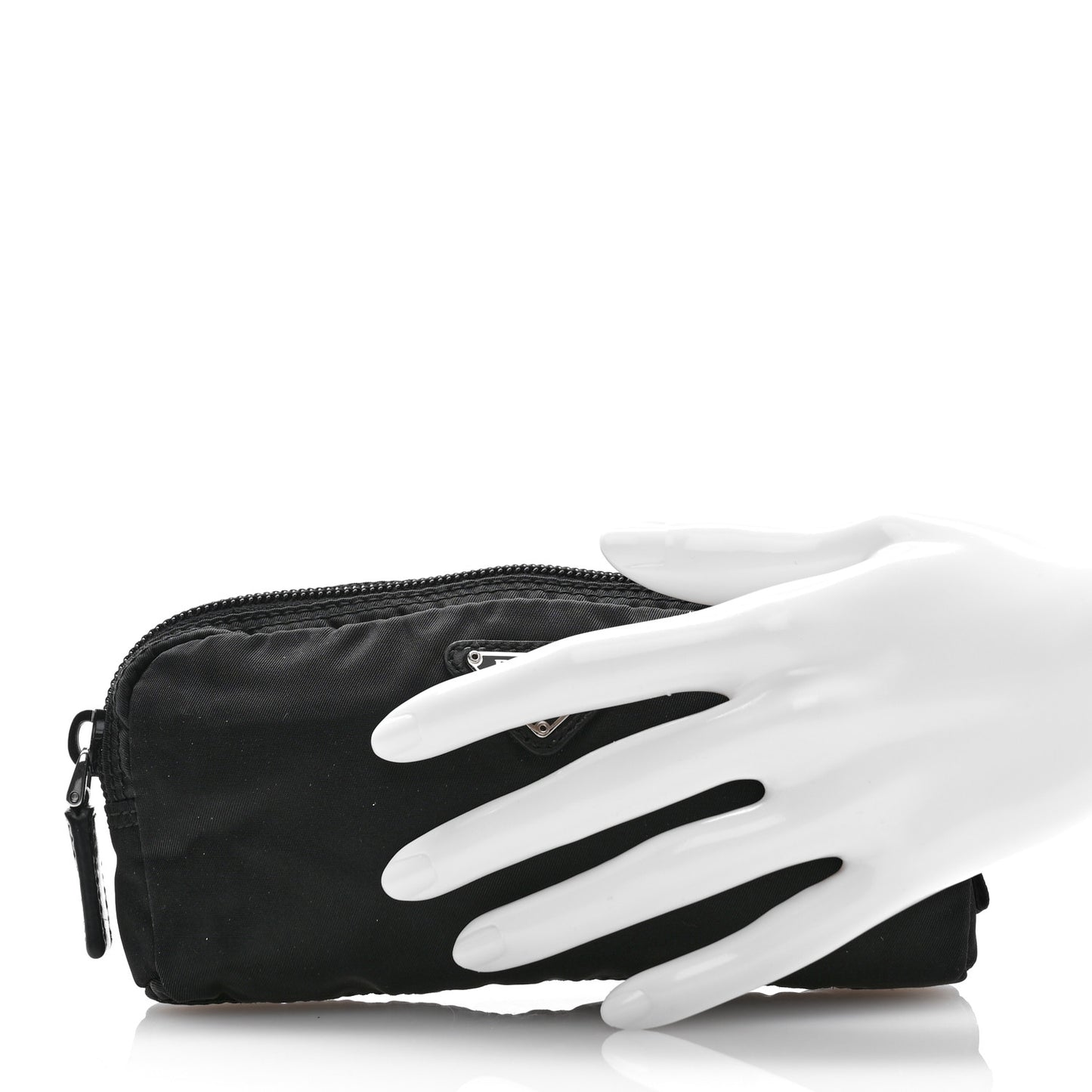 Tessuto Nylon Vela Cosmetic Pouch Black