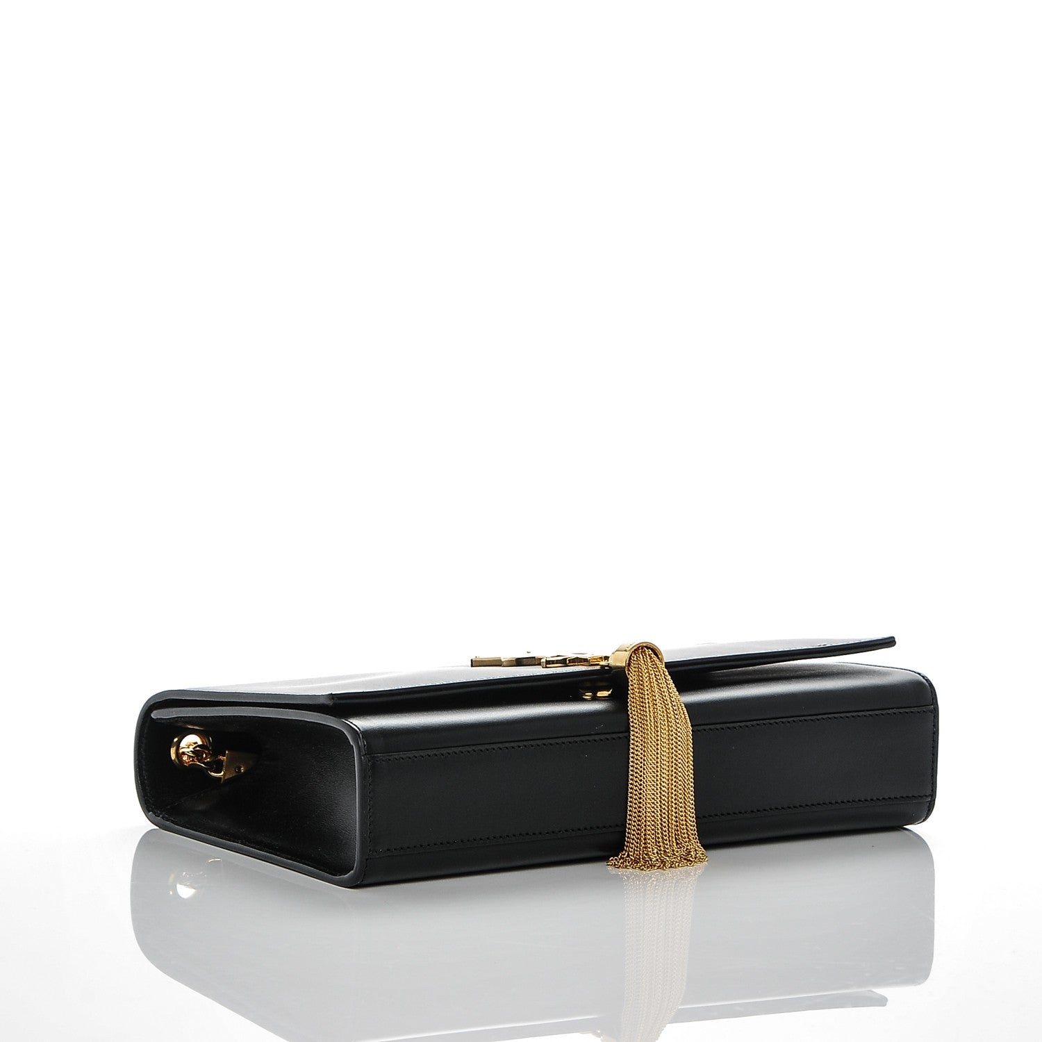 Saint Laurent Smooth Calfskin Medium Classic Monogram Kate Tassel Satchel Black 4 of 7