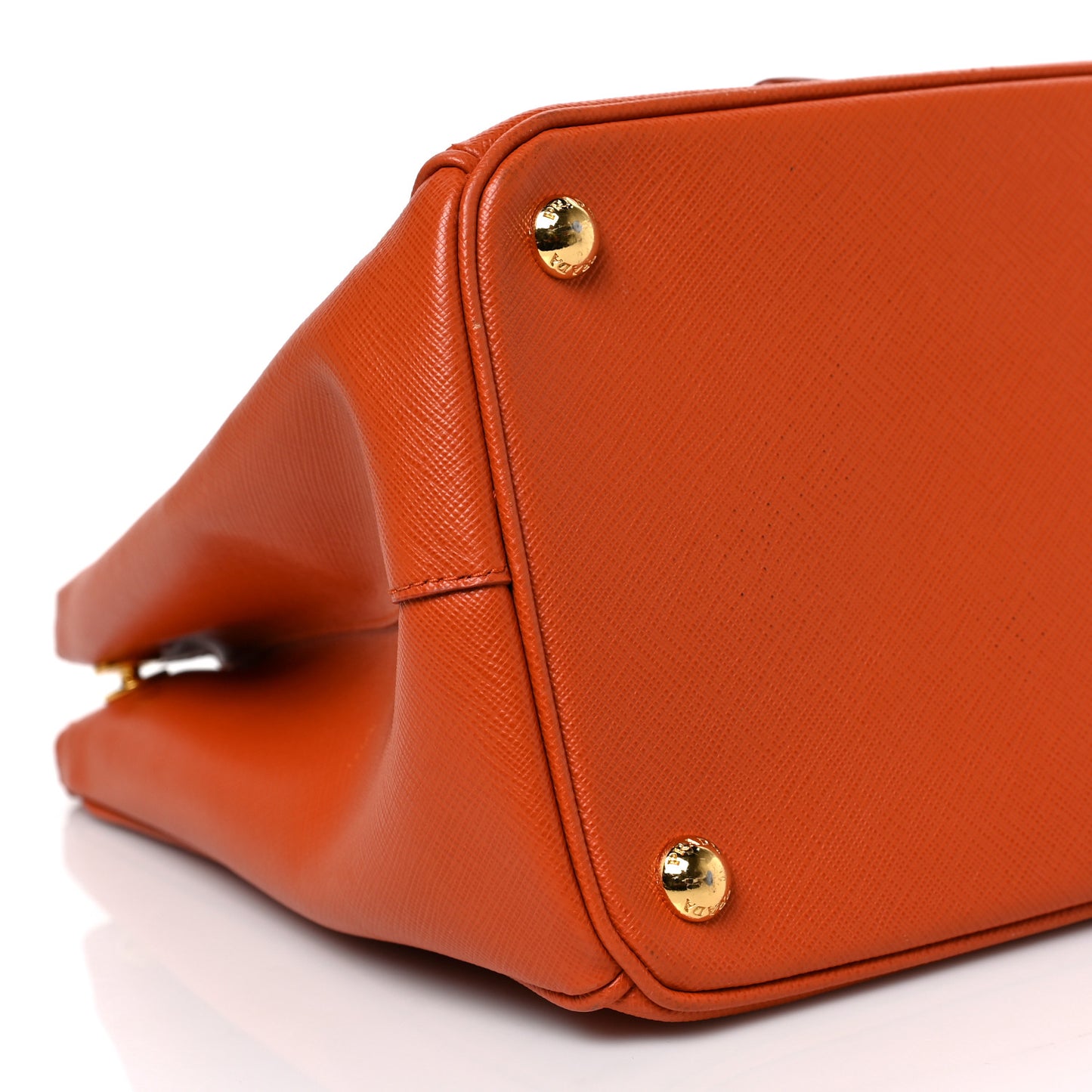 Saffiano Lux Galleria Front Pocket Tote Papaya Cobalto