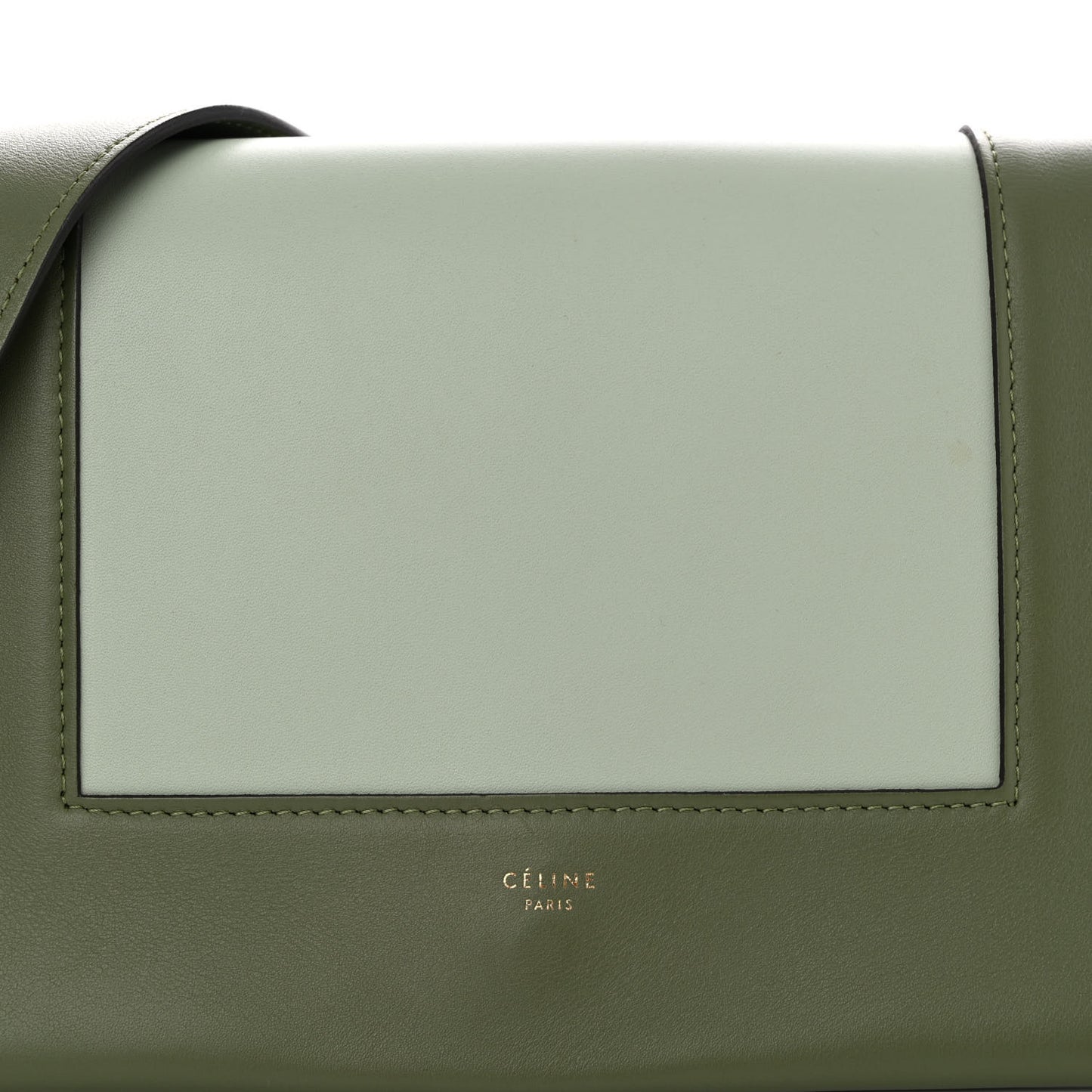 Shiny Smooth Calfskin Medium Frame Shoulder Bag Pastel Green