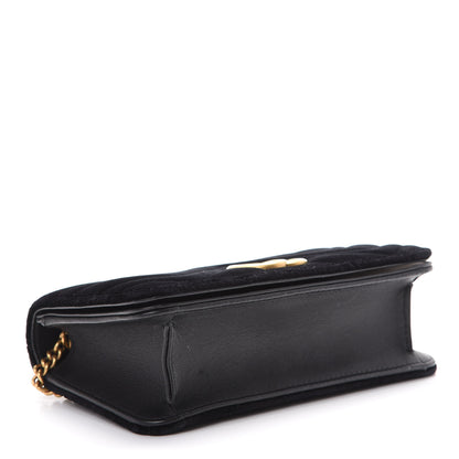 Gucci Velvet Matelasse GG Marmont Mini Bag Black 3 of 11