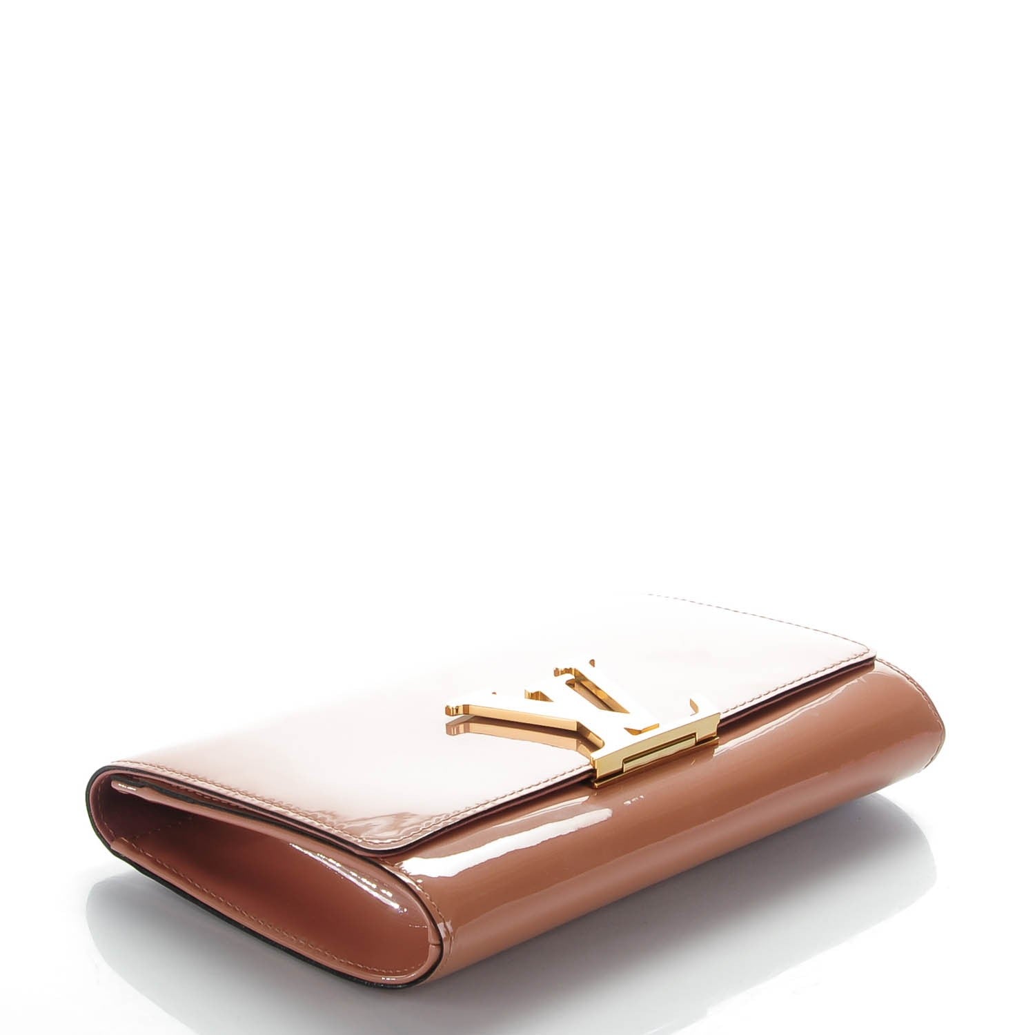Louis Vuitton Patent Louise Clutch Rose Velours 4 of 6