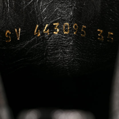 Saint Laurent Glitter Suede Calfskin Rock Chelsea Boots 35 Black 6 of 8