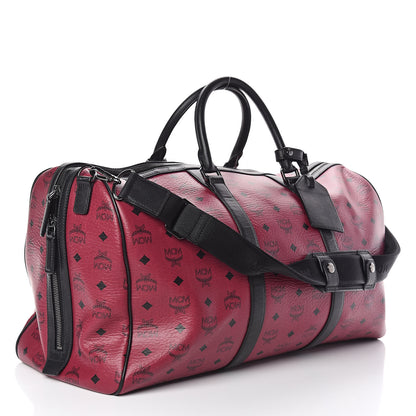 MCM Visetos Large Traveler Weekender Bag Scooter Red 3 of 10