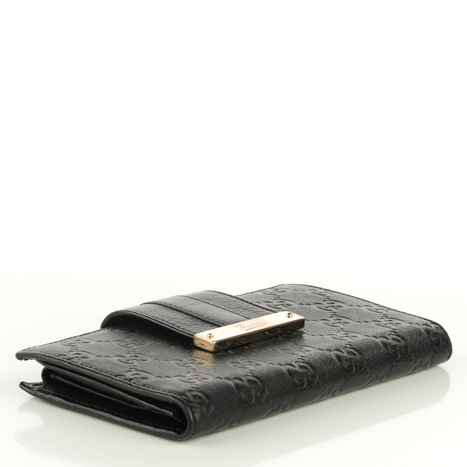 Gucci Guccissima Ladies Web Long Wallet Black 4 of 7