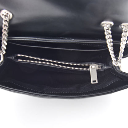 Saint Laurent Calfskin Y Quilted Monogram Small Loulou Chain Satchel Black 5 of 11