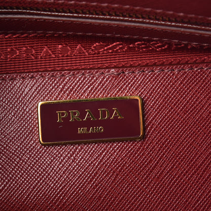 Prada Saffiano Lux Double Handle Shopping Tote Cerise 7 of 12